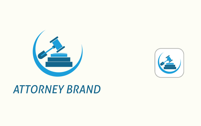 Kreativní logo značky právník