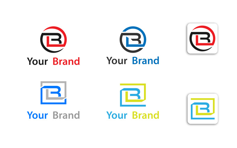 LB lub B l Logo Design Vector Szablon