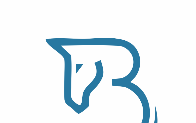 Letter B Horse Logo Template #223307 - TemplateMonster