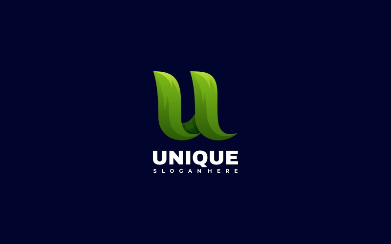 Lettre U - Logo Dégradé Unique