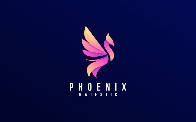 Phoenix Přechod barevné Logo Design