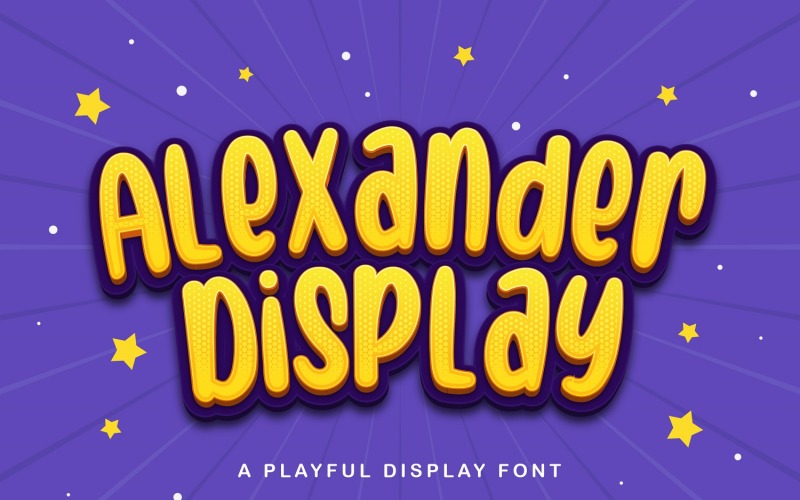 Alexander Display - Lekfullt displayteckensnitt