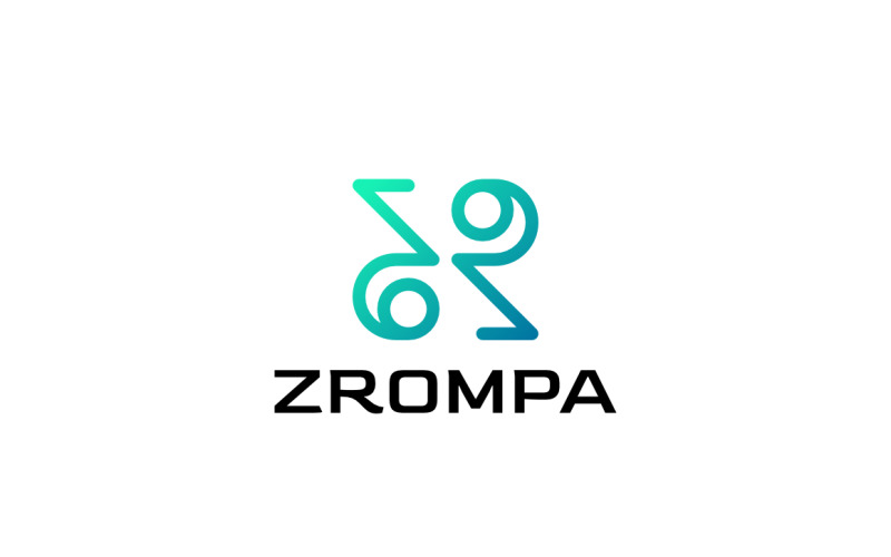 Logo monogramma ZR Tech sfumato