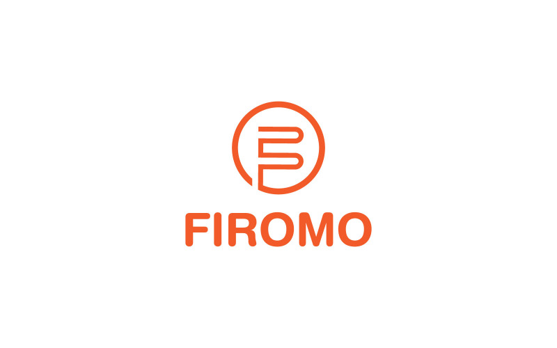 Modello di progettazione del logo della lettera F di Firomo