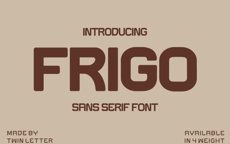 Font Frigo Modern San Serif