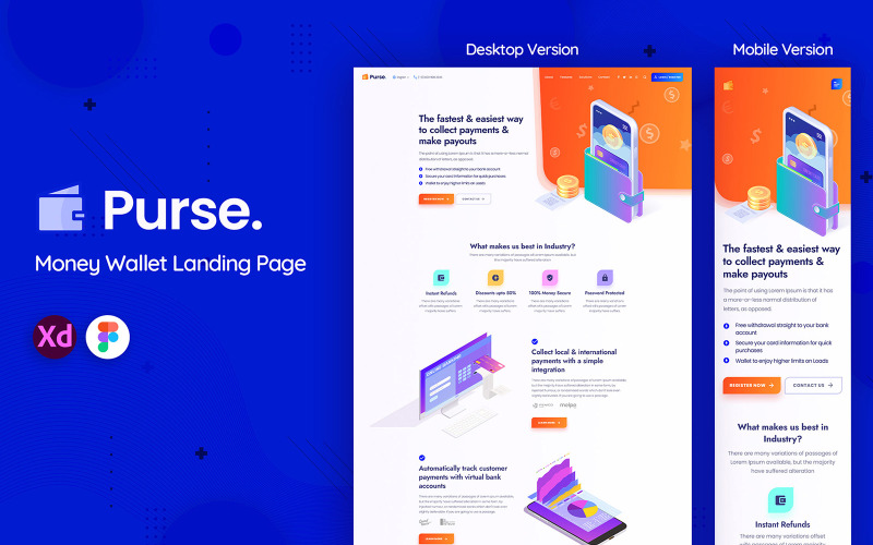 Geldbeutel Landing Page