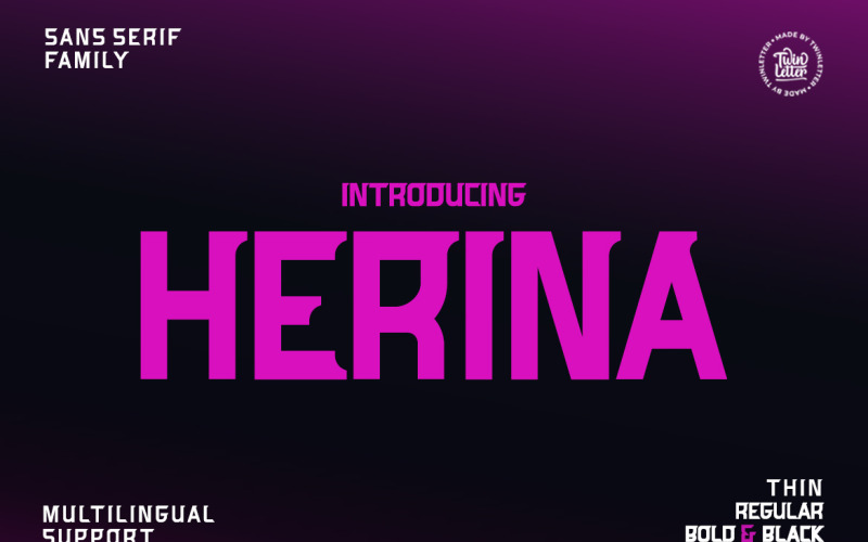 Herina Sporty San Serif Schriftart