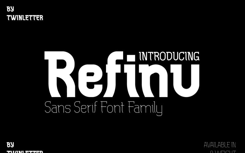 Refinu Unikalna czcionka San Serif