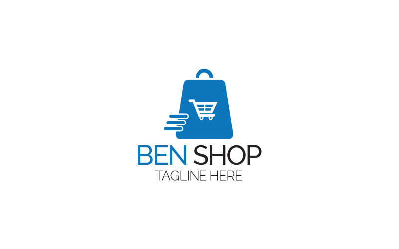 Ben Shop logó tervezősablon