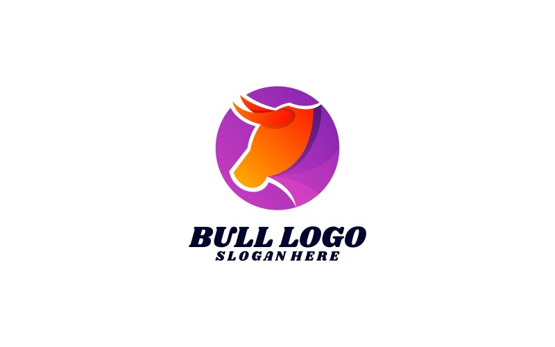 Création de logo de dégradé de taureau