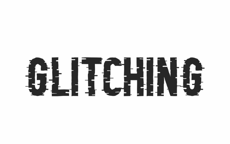 Display glitch con carattere Sans Serif
