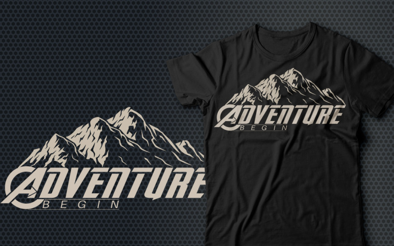 Adventure Begin T-shirt Design