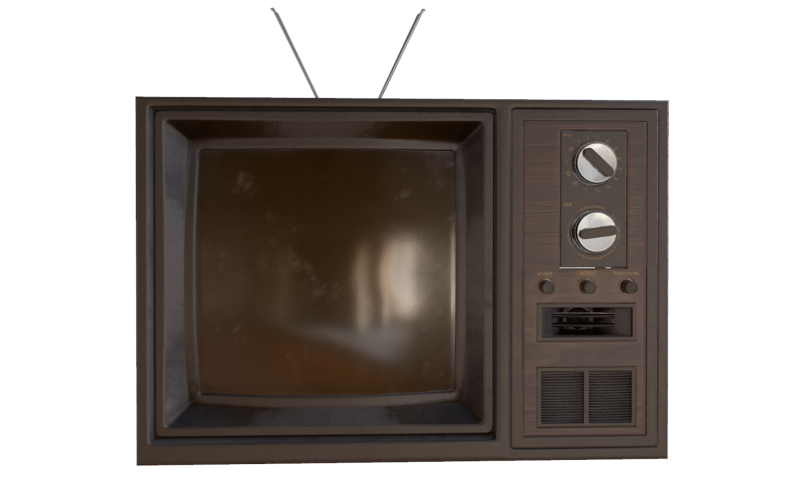 3D model staré TV domácnosti