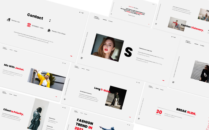 Modèle PowerPoint de mode Magina
