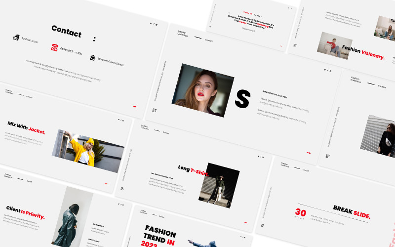 Modello di diapositive di Google di moda Magina