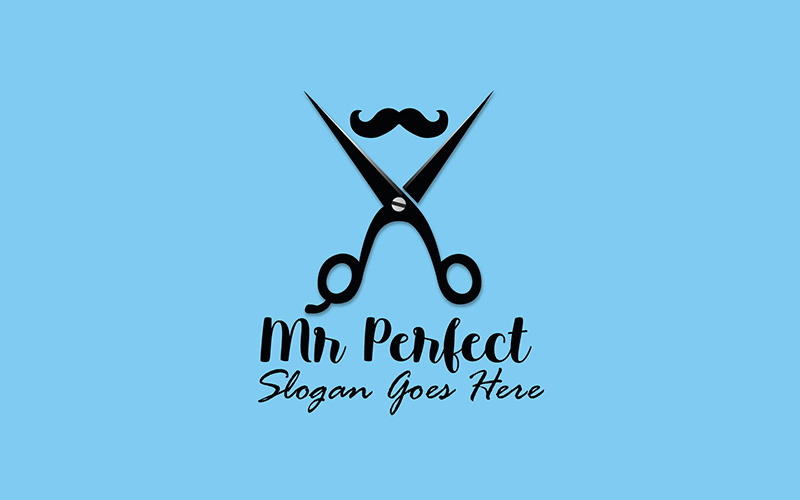 Modelo de Logotipo Mr. Perfect Barber Shop