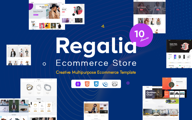 Regalia – Modèle de site Web HTML de commerce électronique polyvalent