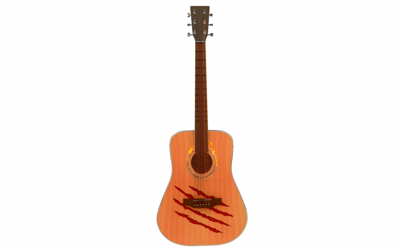 Spezielles Akustikgitarre 3D-Modell