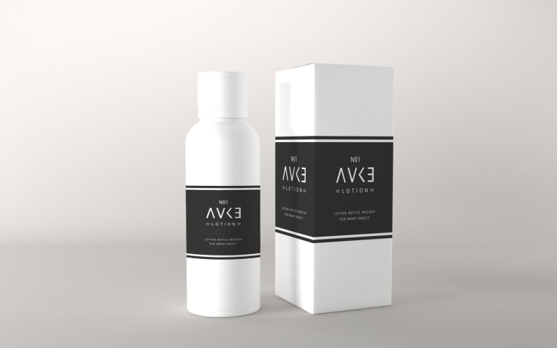 3d renderização de um frasco de perfume e caixa isolada no fundo branco Modelo