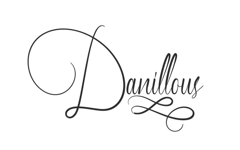 Danillous 书法字体