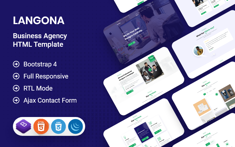 Langona - Szablon HTML agencji biznesowej