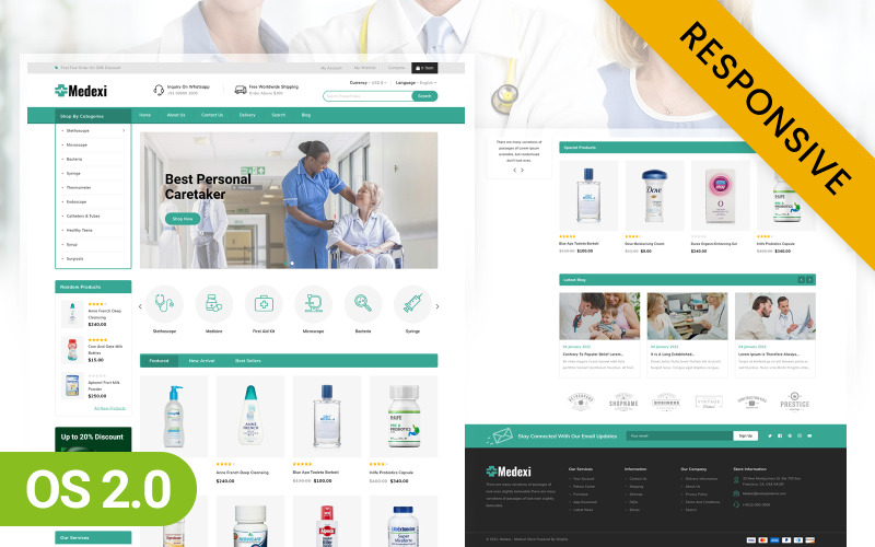 Medexi - Medical Store Shopify 2.0 响应式主题