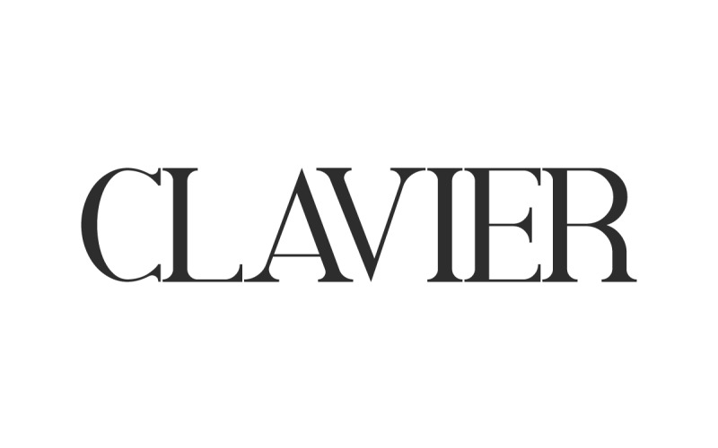 Fuente con serifa elegante Clavier