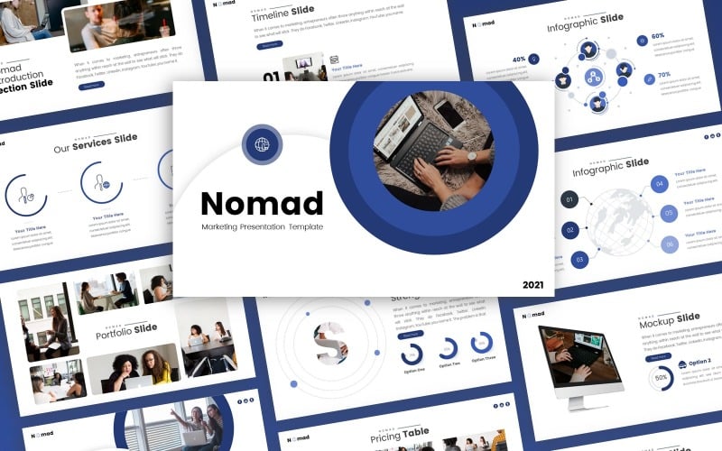 Nomad - Mehrzweck-Marketing-PowerPoint-Vorlage