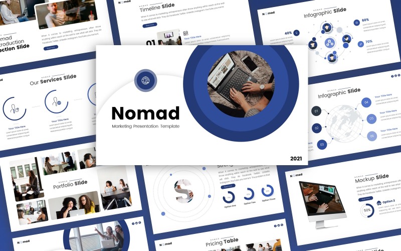Nomad - Modelo de PowerPoint multiuso de marketing
