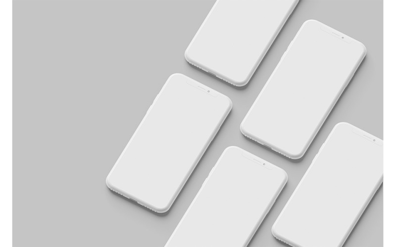 Biała makieta Iphone Intastory Ui