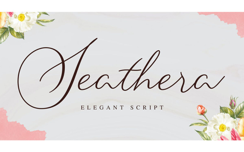 Font per script Seathera Elegant - Font per script Seathera Elegant