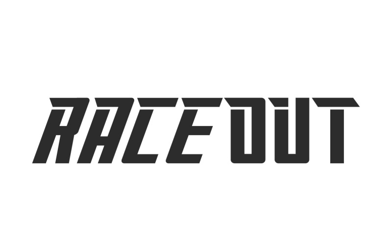 Fonte sem serifa de exibição Raceout