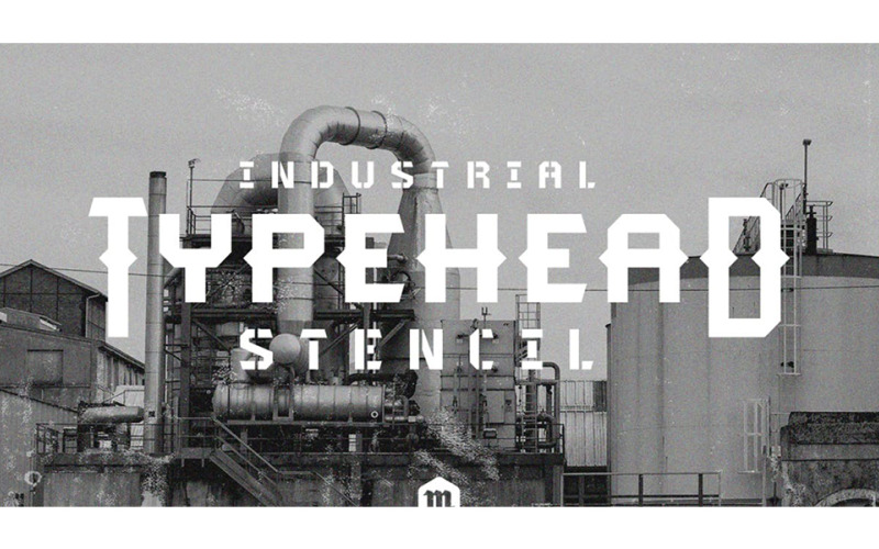 Lettertype Lettertype Industrieel Stencil Lettertype - Lettertype Lettertype Industrieel Stencil Lettertype