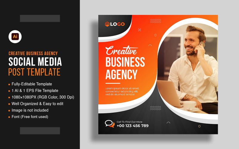 Creative Business Agency Corporate Social Media Post And Instagram Post Web Banner Template
