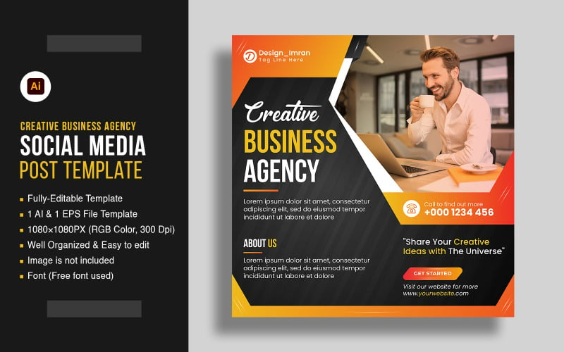 Digital Marketing Agency Social Media Post And Instagram Post Web Banner Design