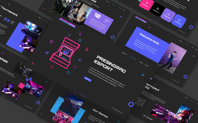 Modèle Google Slides Presingard Esport