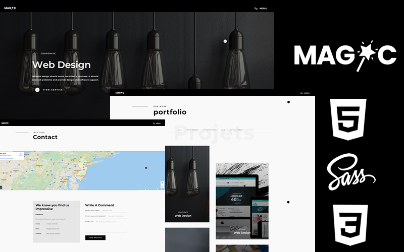 Шаблон сайту Magic Creative Agency HTML5 CSS3