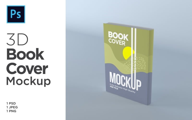 Booklet Cover PSD Mockup 3d Rendering Template