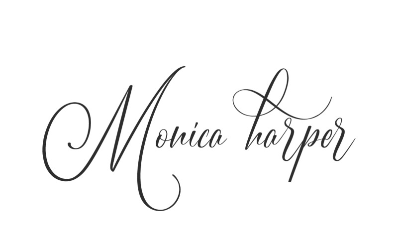 莫妮卡哈珀书法脚本字体