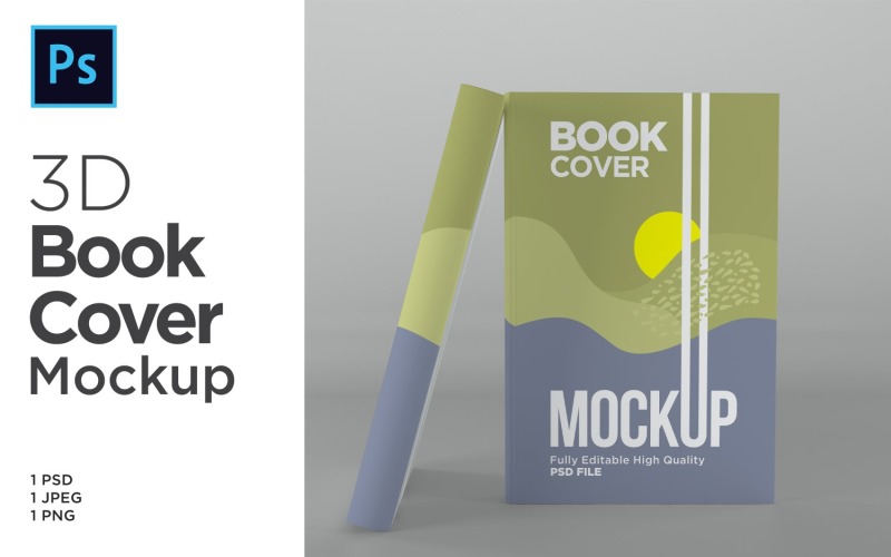 Två böcker täcker Mockup 3d-rendering Illustration