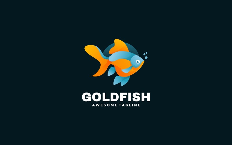 Goudvis Kleurrijke Logo Stijl