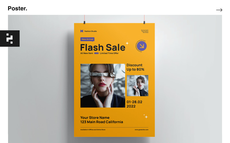 Flash försäljning affisch kit mall