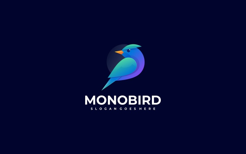 Monobird-stijl met gradiëntlogo