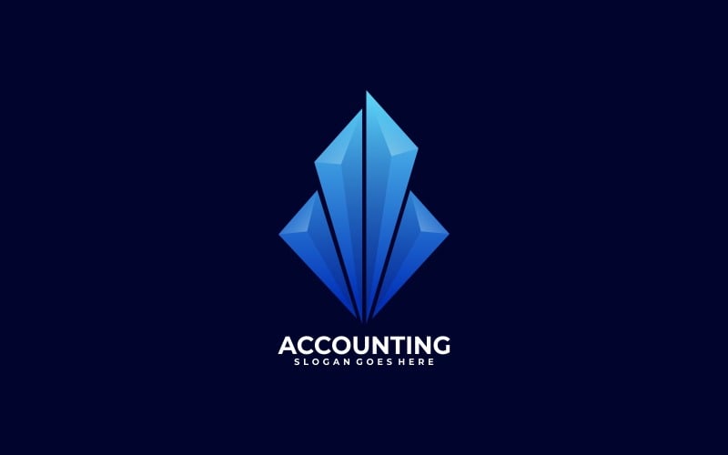 Stile del logo del gradiente di contabilità