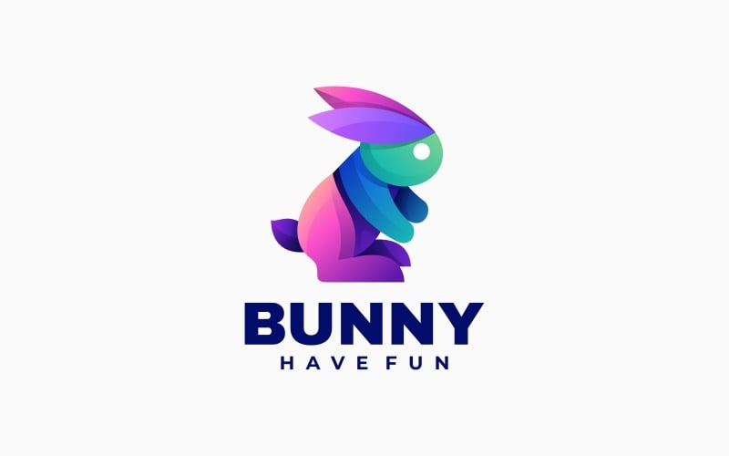 Bunny Colorful Logo Template