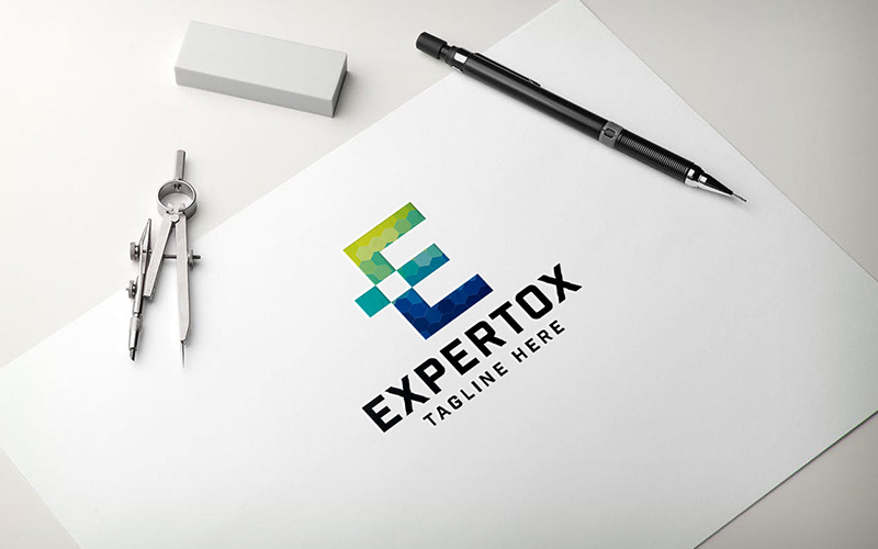 Expertox Lettre E Pro Logo