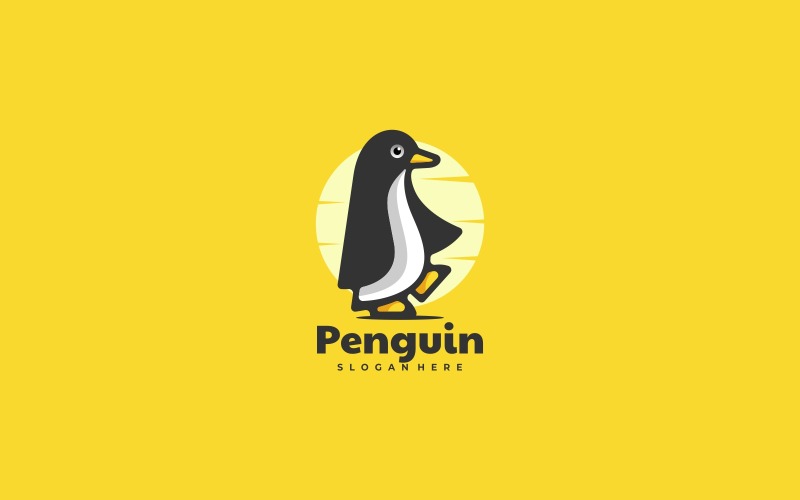 Pinguïn eenvoudige logo-stijl
