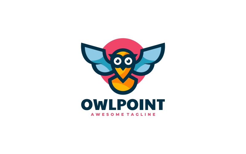 Stile del logo semplice del punto del gufo