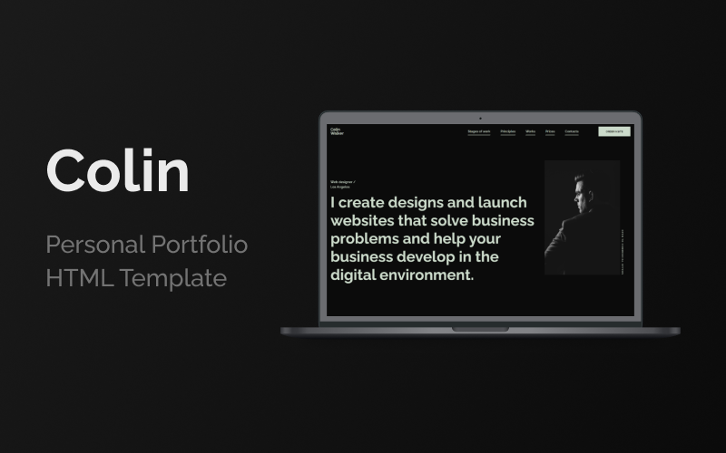 Colin - Modèle de page de destination personnelle