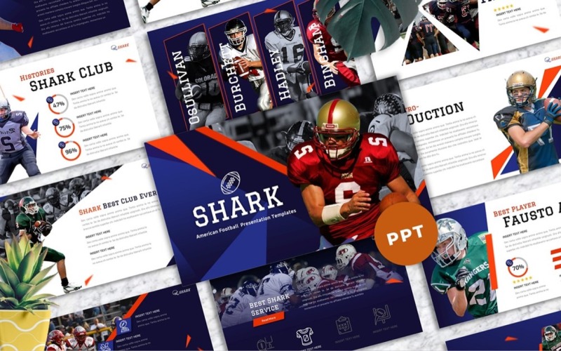 Shark - Amerikaans voetbal Powerpoint